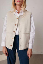 Load image into Gallery viewer, Labdip Barney Sherpa Gilet - Cream
