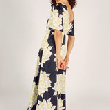 Rene Dress - Navy/Cream