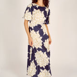 Rene Dress - Navy/Cream