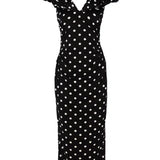 Bianca Dots Dress - Black Polka