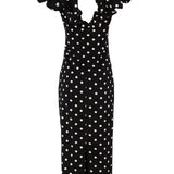 Bianca Dots Dress - Black Polka