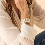 Rectangle Serti Bracelet - Beige
