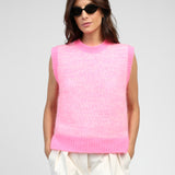Breko Knit Vest - Rose Fluo