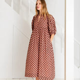 Briony Dress - Brown/Pink