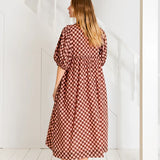 Briony Dress - Brown/Pink