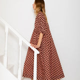 Briony Dress - Brown/Pink