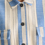 Parrish Overshirt - Ecru/Blue