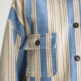 Parrish Overshirt - Ecru/Blue