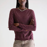Gop Jumper - Wine Stripe