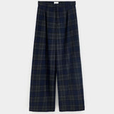 Jenoa Trousers - Navy/Grey Check