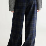 Jenoa Trousers - Navy/Grey Check