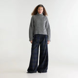 Jenoa Trousers - Navy/Grey Check