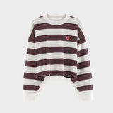 Franto T-shirt - Burgundy Stripe