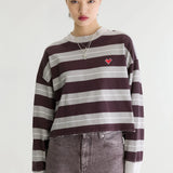 Franto T-shirt - Burgundy Stripe