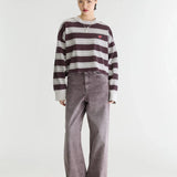 Franto T-shirt - Burgundy Stripe