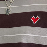 Franto T-shirt - Burgundy Stripe