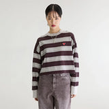 Franto T-shirt - Burgundy Stripe