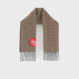Milan Scarf - Brown Houndstooth