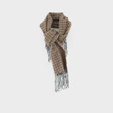 Milan Scarf - Brown Houndstooth