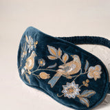 Botanical Birds Eye Mask - Ink Blue