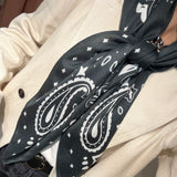 Large Bandana Scarf - Slate Blue