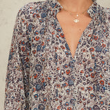 Cass L/S Top - Indigo/Rust