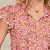 Ceci S/S Top - Pink