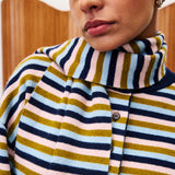 Tonkinois Cardigan And Scarf Set - Navy Stripe