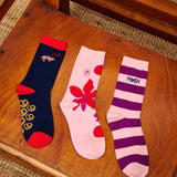 Cornish Set of 3 Socks - Rose