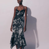 Leony Long Dress - Black/White