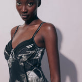 Leony Long Dress - Black/White