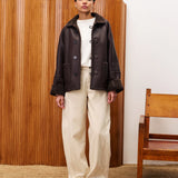 Honeybush Reversible Coat - Chocolate