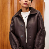 Honeybush Reversible Coat - Chocolate