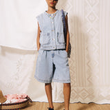 Lillo Waistcoat - Denim Blue