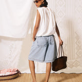 Gaspare Shorts - Denim Blue