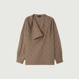 Irving Blouse - Brown/Ecru Check