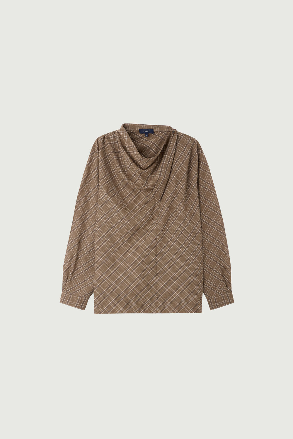 Ediit Irving Blouse - Brown/Ecru Check – Ediit