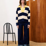 Colchique Jumper - Navy/Cream