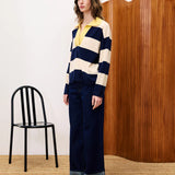 Colchique Jumper - Navy/Cream