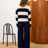 Colchique Jumper - Navy/Cream