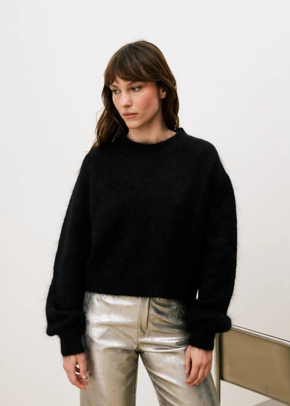 Sledge Knitted Top - Black