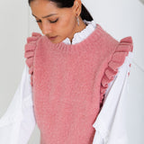 Claude Knit Vest - Rose