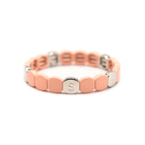 Colorful Silver Bracelet - Nude