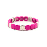 Colorful Silver Bracelet - Pink Candy