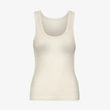 Organic Rib Tank Top - Ivory White