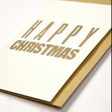 White Happy Christmas Card