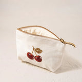 Cherries Coin Purse - Cream