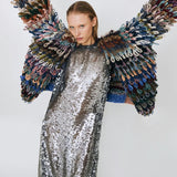 Fay Multi Fringe Cardigan - Dark Multi