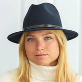 Felt Fedora Hat - Navy