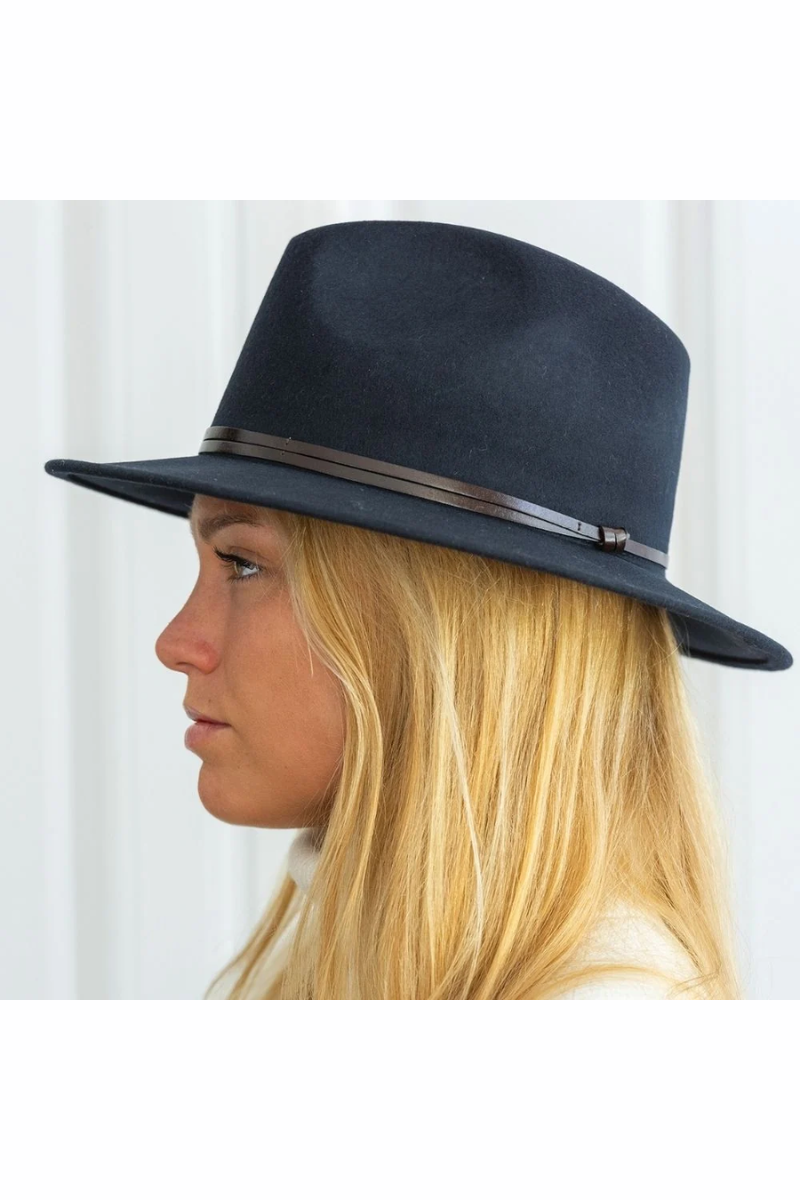 Felt Fedora Hat - Navy